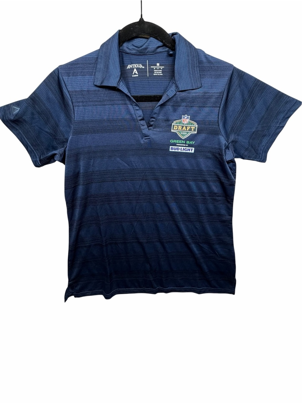 Antigua Women’s M 2025 NFL Draft Green Bay Bud Light Polo Shirt
